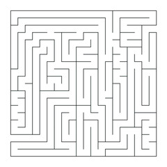 Abstract maze labyrinth with entry and exit	