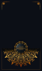 Modern luxury ornamental mandala background with arabesque pattern arabic
 islamic east style.decorative mandala for print, poster,
 cover, brochure, flyer, banner
