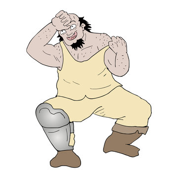 Design of ulgy man illustration