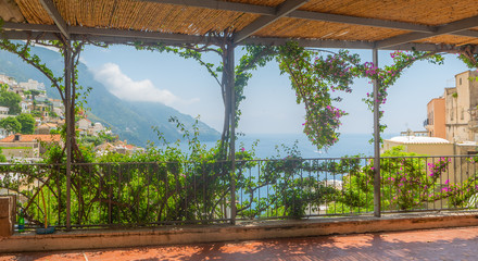 Terrace in world famous Positano shore