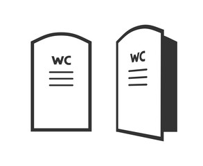 Design of open and close WC doors