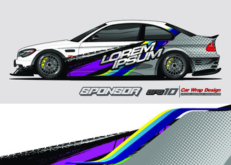 Car wrap graphic racing abstract strip and background for car wrap and vinyl sticker 
