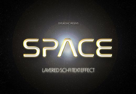 Space Text Effect Mockup