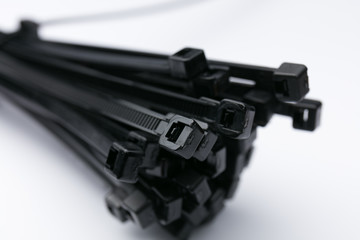 Bundle of black zip ties