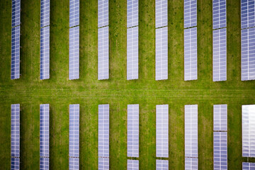 Drone of Solar Panel Field