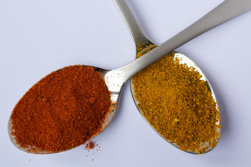 spicy seasonings and spices, sweet pea and ground pepper and other ingredients for seasoning food...
