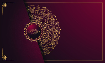 Modern luxury ornamental mandala background with arabesque pattern arabic
 islamic east style.decorative mandala for print, poster,
 cover, brochure, flyer, banner


