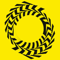Warning tape vector. Frame on a yellow background for text. warning danger, infection or restriction, warning coronovirus. Informing about the virus.