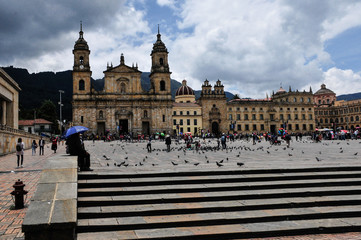 Fototapeta na wymiar Plaza Bolivar,Centro Histórico,Bogota, Colombia
