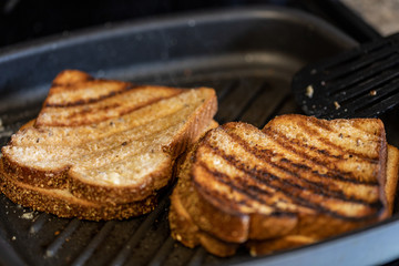 making grilled cheese sandwiches at home during stay at home orders during Covid 19 virus