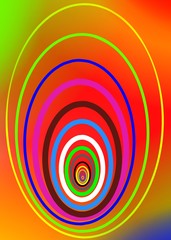 Colorful Easter eggs on an abstract background - Lilleaker 