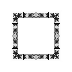 Greek key border frame. Abstract geometric. Vector