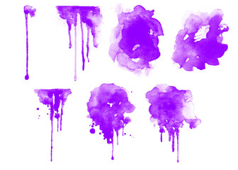 Abstract watercolor brushes illustration. Beautiful watercolor set of brushes