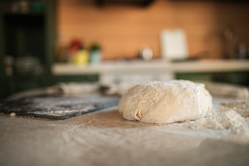 rolling pin and dough