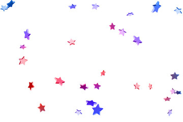 Abstract confetti flying star.
