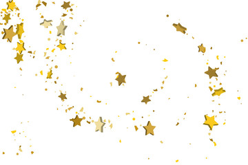 Gold volumetric star-confetti