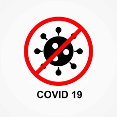 Coronavirus vector icon sign symbol
