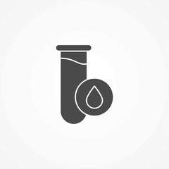 Test tube vector icon sign symbol