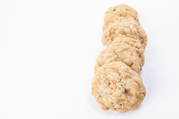 cookies on white background