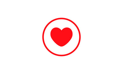 Love icon vector illustration,Red heart  icon