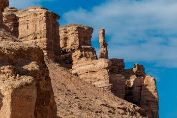Fototapeta premium Charyn canyon is the famous place in Kazakhstan, similar to the Martian landscape