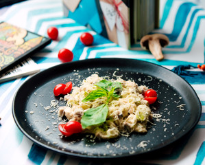 chicken with mushrooms and cheese