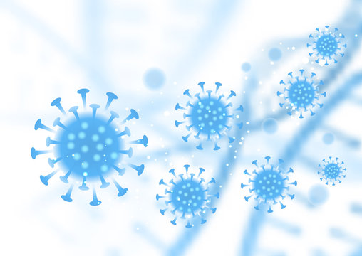 Medical Background With Abstract Virus Cells - Global Pandemic