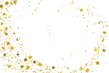 Golden glitter confetti.