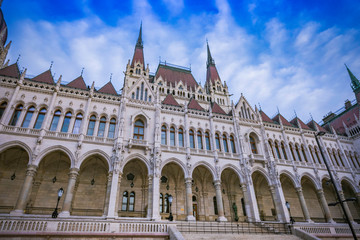 Fototapeta premium Hungarian Parliament Building Budapest, Hungary 