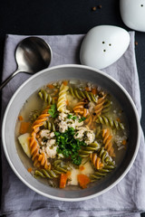 Healthy soup with meat balls
