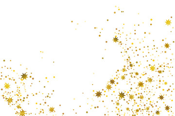 Golden glitter confetti.