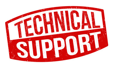Technical support sign or stamp