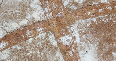 Ready-made food. Home-made bread with a crisp wheat crust.