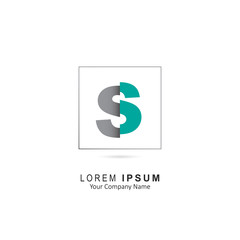 Design Vector Initial Letter S Logo With Square