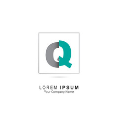 Design Vector Initial Letter Q Logo With Square