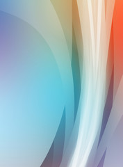 Abstract background with colorful gradient. Vibrant graphic wallpaper with stripes design. Fluid 2D illustration of modern movement.