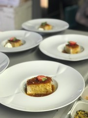 Platos de comida.Postre