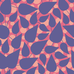vector seamless pattern abstract purple leaves