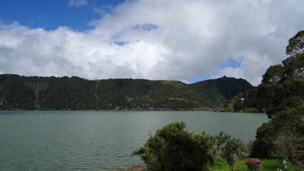 Fototapeta na wymiar Nature of the Azores. Lake Furnas