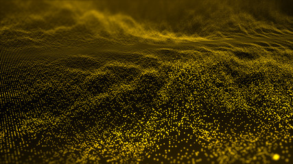 Abstract wave Particles Background, Dot wave. Bokeh Particles Background. 