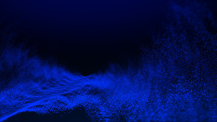 Abstract wave Particles Background, Dot wave. Bokeh Particles Background. 