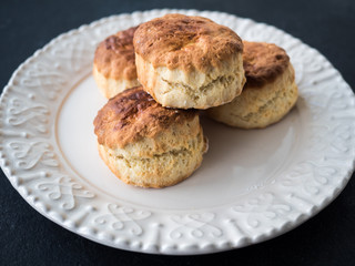Freshly baked homemade scones