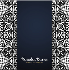 ramadan kareem greeting card design with mandala