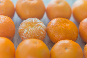 Group of the tangerines