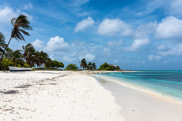 Tropical white beach with crystalline water in 