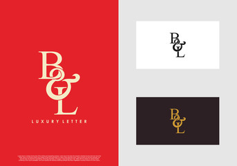 Initial letter B & L BL luxury art vector mark logo template.