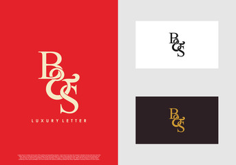 Initial letter B & S BS luxury art vector mark logo template.