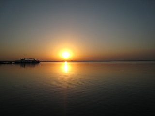 sunset over the sea