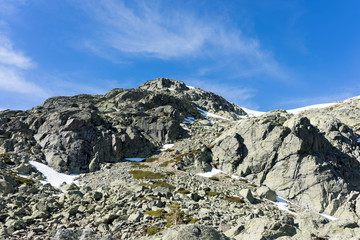 image of tundra mountain summit in the sierra de madrid 