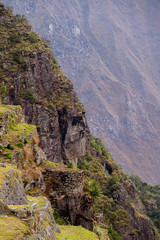 Fototapeta na wymiar cara misteriosa en Machu Picchu